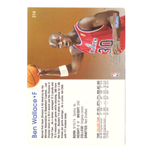 Vintage NBA Ben Wallence of Bullets Basketball Card 1