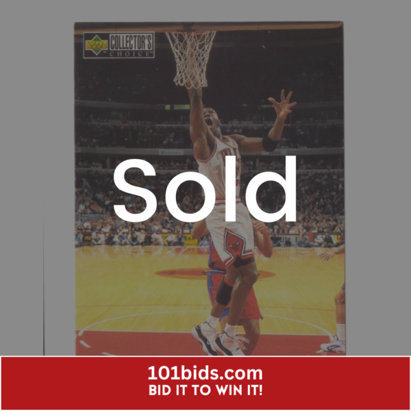 Vintage-NBA-Michael-Jordan-of-Chicago-Bulls-Basketball-Card-1997 sold