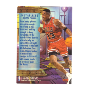 Vintage NBA Scottie Pippen of Chicago Bulls Basketball Card 1997 1