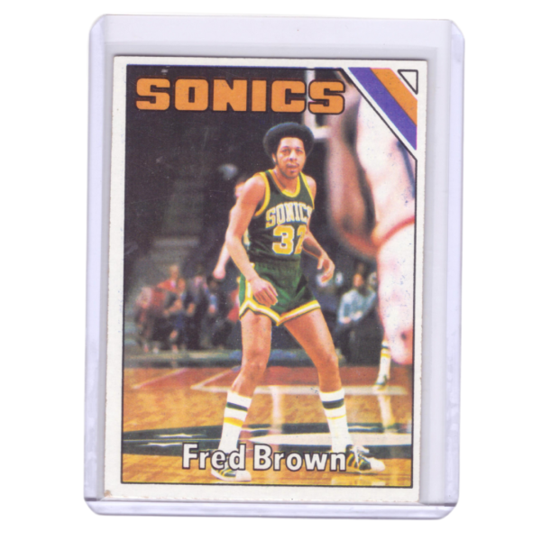 Vintage Topps Fred Brown of Seattle Supersonics Basketball Card 1975