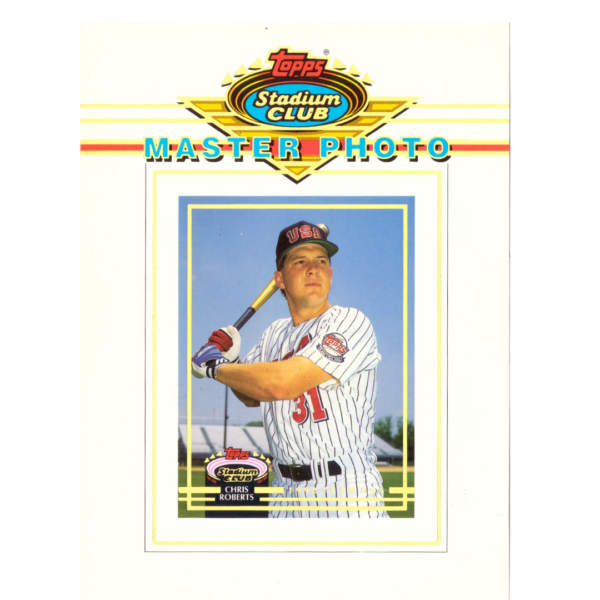 Vintage Topps Stadium Club Master Photo of Chris Roberts Baseball Card 1993