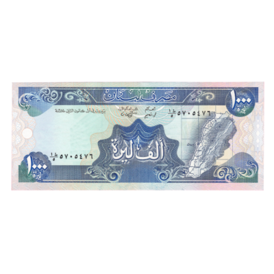 1000 Livres Lebanon (1988-1992) Banknote