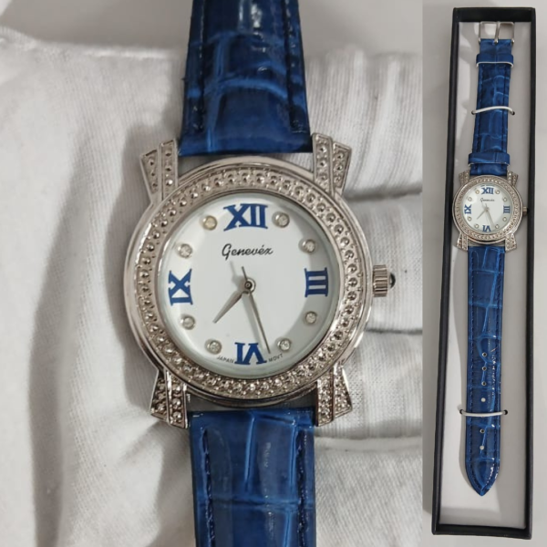 Genevex Blue Japan Movement Ladies Wristwatch