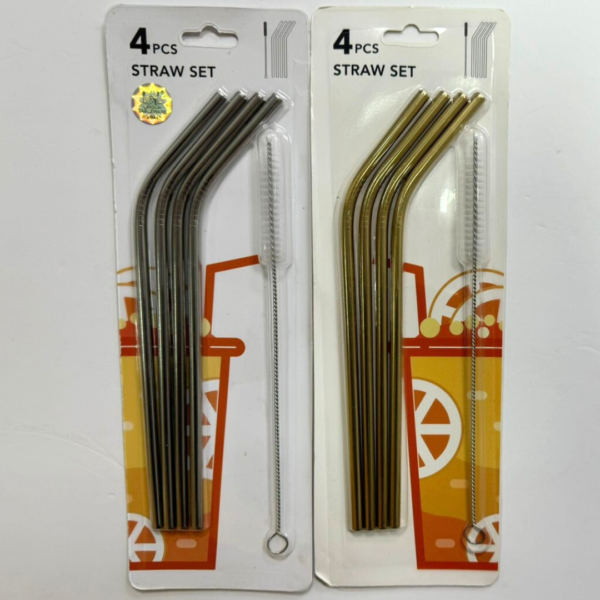 2 Sets of Straw Set 4Pcs