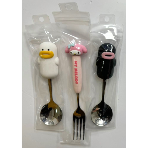 Cute Duck Shape Spoons & My Melody Fork