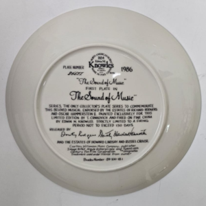 First Plate In Sound of Music Decorative Plate 8 1986 2