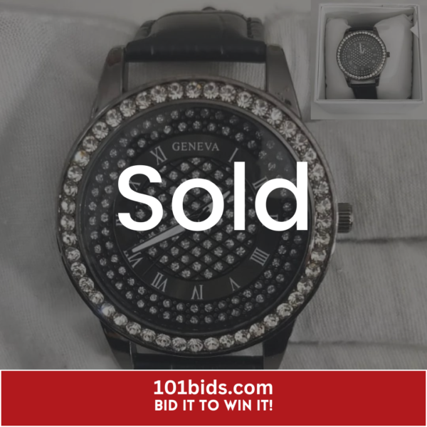 Geneva-Stainless-Steel-Back-Ladies-Wristwatch sold 1