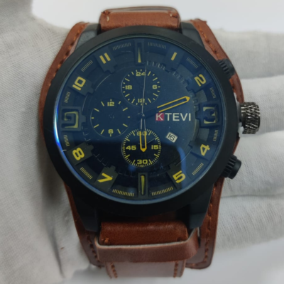 KTEVI Leather Strap Wristwatch