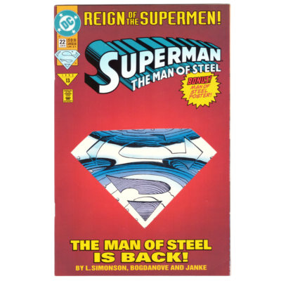 Superman The Man Of Steel #22 DC...