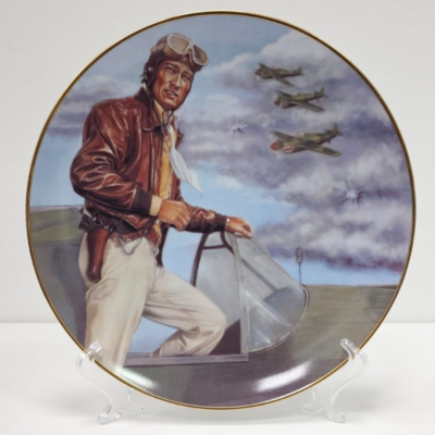 Vintage Flying Tigers Starring John Wayne as Jim Gordon Decorative Plate 10″ 1993