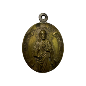 Vintage Religious Charm Jesus & St. Mary Pendant Medal 1