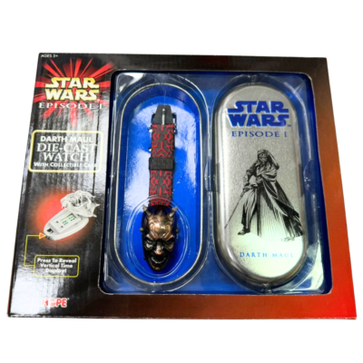 Star Wars Episode 1 Darth Maul Die-Cast Watch With Collectible Case