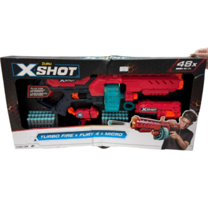 Zuru X-Shot Turbo Fire & Fury 4 & Micro Kids Toys B4500