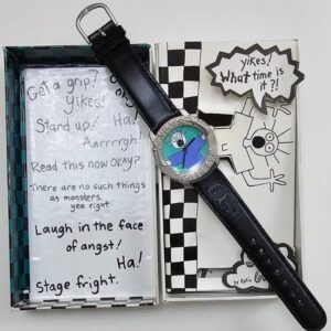 Vintage Scared Guy By Katie K.Freedman 1995 Model GUYQA003 Japan Movement Wristwatch 2