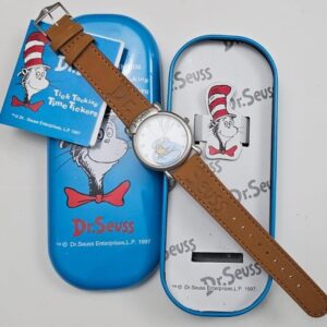 Vintge Dr.Seuss Authentic Tick Tocking Time Tickers Japan Movement Wristwatch 1997 2