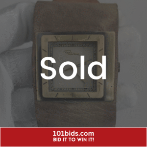 Roberto Cavali 7251 Stainless Steel Back Leather Stripe Wristwatch