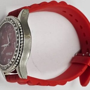 Strada Red Sillicone Straps Ladies Wristwatch 3
