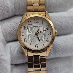 Timex TW2T45600 Gold Ladies Wristwatch Bracelet 1