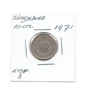 10 Cents Singapore 1971 front