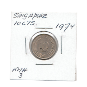 10 Cents Singapore 1974 front