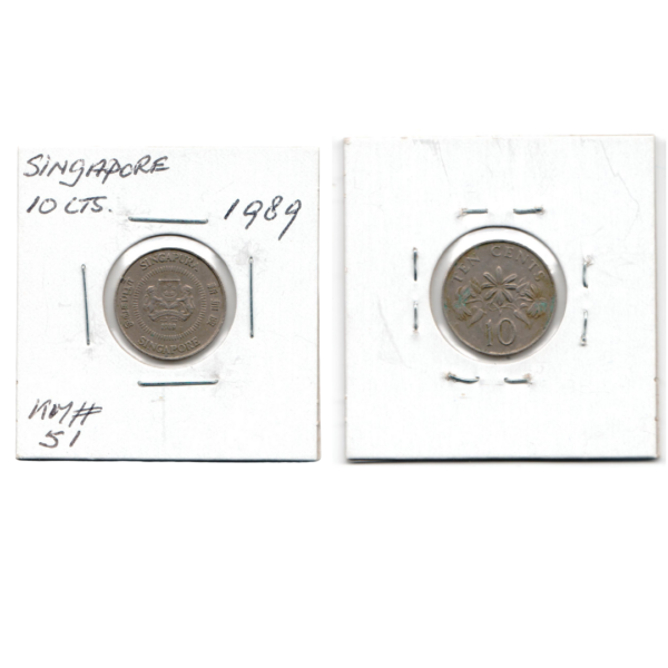 10 Cents Singapore 1989 A