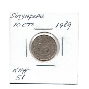 10 Cents Singapore 1989 front