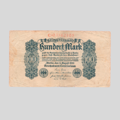 100 Mark Reichsbanknote Germany...