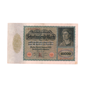 10000 Mark Reichsbanknote Germany Banknote 1922 front