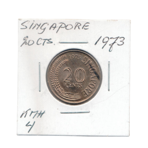 20 Cents Singapore 1973 front