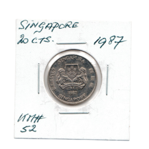 20 Cents Singapore 1987 B front