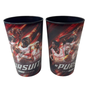 2015 - 2016 Houston Rockets Souvenir Cups Pair Large Stadium Tumblers Holographic 1