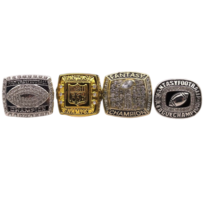 4 Ring 2015 2016 2017 2019 Fantasy Football Ring set