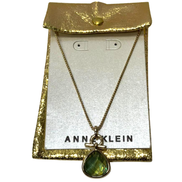 Anne Klein Gold-Tone Crystal Pendant Necklace