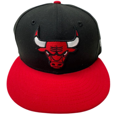 Chicago Bulls Fitted Hat Cap Red Black 59 FIFTY – GREAT SHAPE