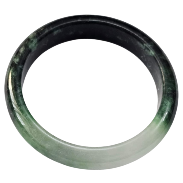 Vintage Hand Made Chinese Genuine Jade Bangle Bracelet 52.7 Grams 58mm