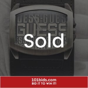 Guess Watch W0360G2 Leather Band Wristwatch