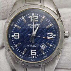 Casio Edifice Blue Analog Steel Date Wristwatch